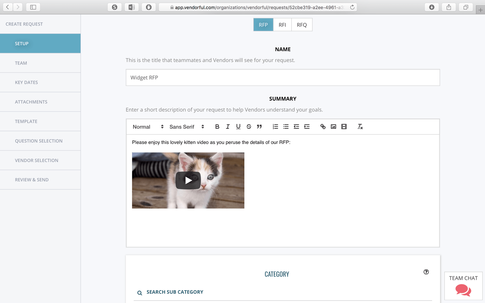 RFP_management_software_video_embedding Video in your RFP
